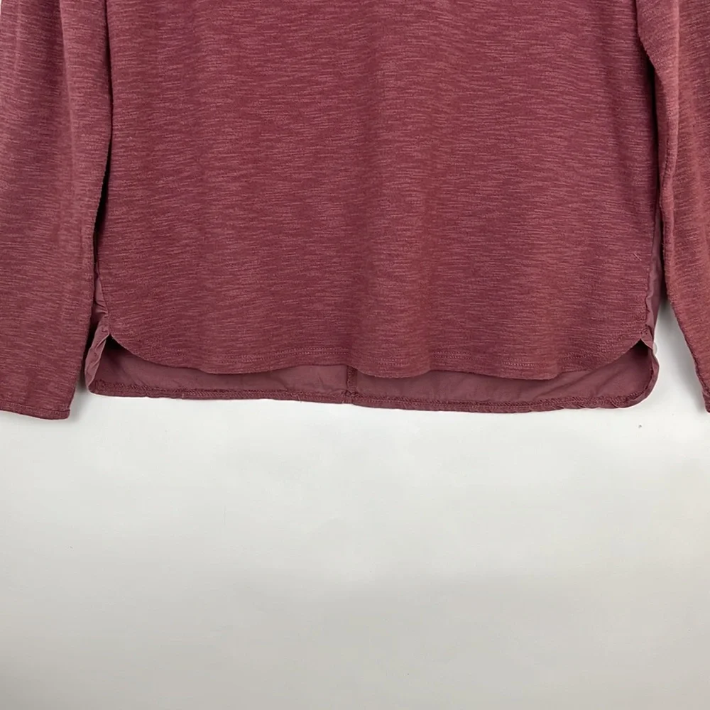 PRANA women’s Hensley Henley brandy red organic cotton long sleeve top M - Picture 10 of 10